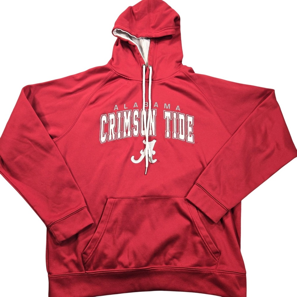 Alabama Crimson Tide Hoodie Mens Large Red NCAA Football Colosseum Sweatshirt